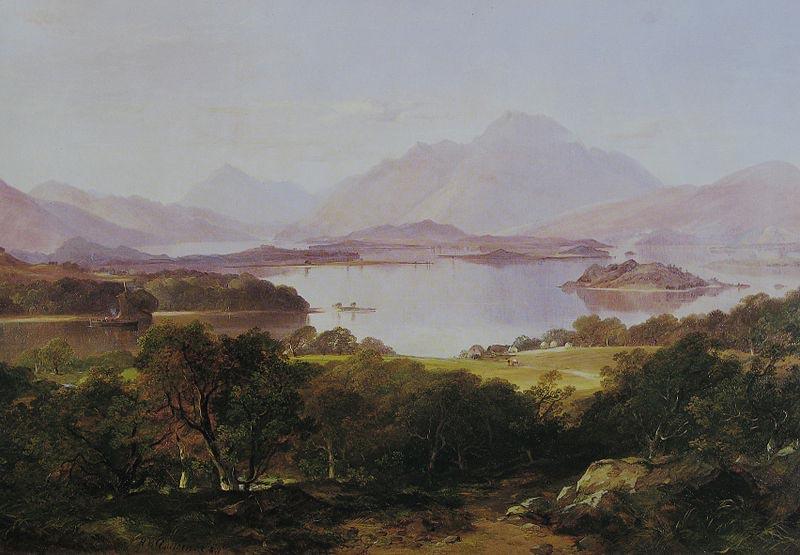 Horatio Mcculloch A View of Loch Lomond oil painting image